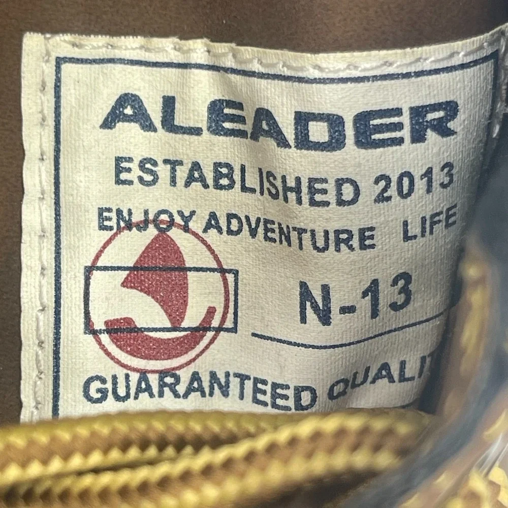 Aleader Duck Boots Men's Size 9 Brown Rubber Waterproof Winter Snow Shoes